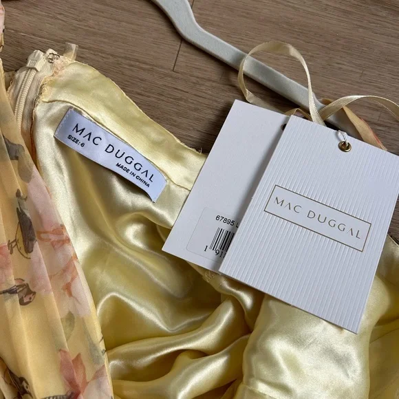 Mac Duggal Empire Waist Ruffled Mini Dress Size 6 NWT - Picture 4 of 8